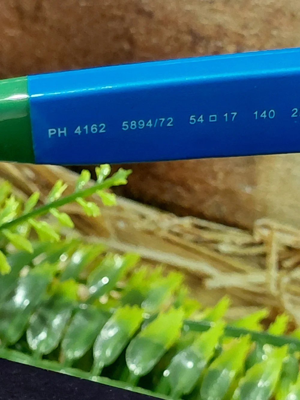 Polo by Ralph Lauren Green Frame Sunglasses with Blue Lenses